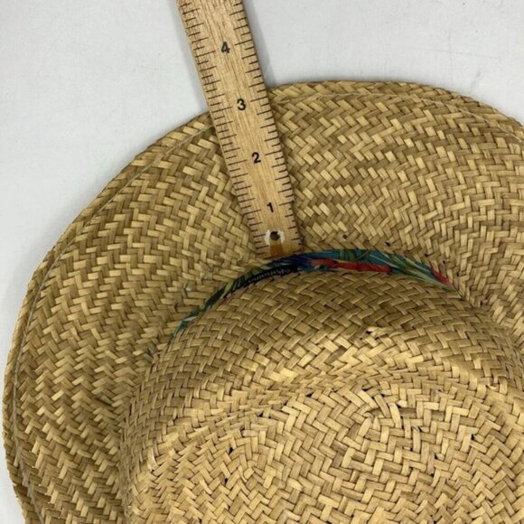 Panama Jack Floral Parrot Band Straw Hat Safari Sun Summer Small - Picture 7 of 10